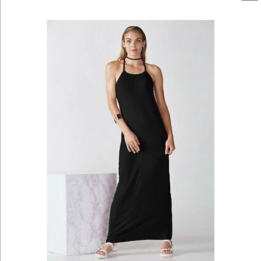 Fabletics Black Racerback Maxi Dress - Picture 2 of 2